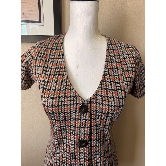 Zara Trafaluc Dress 60s Mod Squad Funky Retro Hipster 70s Shift Mini Women Small - Picture 3 of 12